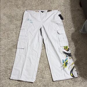 Ed Hardy Cargo Parachute Pants NO OFFERS